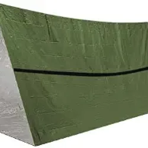 Emergency Survival Tent. 2-Person Tube Shelter Waterproof & Windproof Reusable Thermal Blanket Compact,Lightweight Includes SOS Whistle Perfect for Camping, Hiking, and Emergencies.