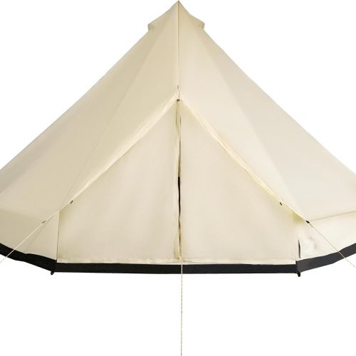 10-Person Yurt Tent Glamping Bell Tent with Spacious Interior, Breathable Waterproof Design, for Family Outdoor Camping, 16′ x 16′ x 10′