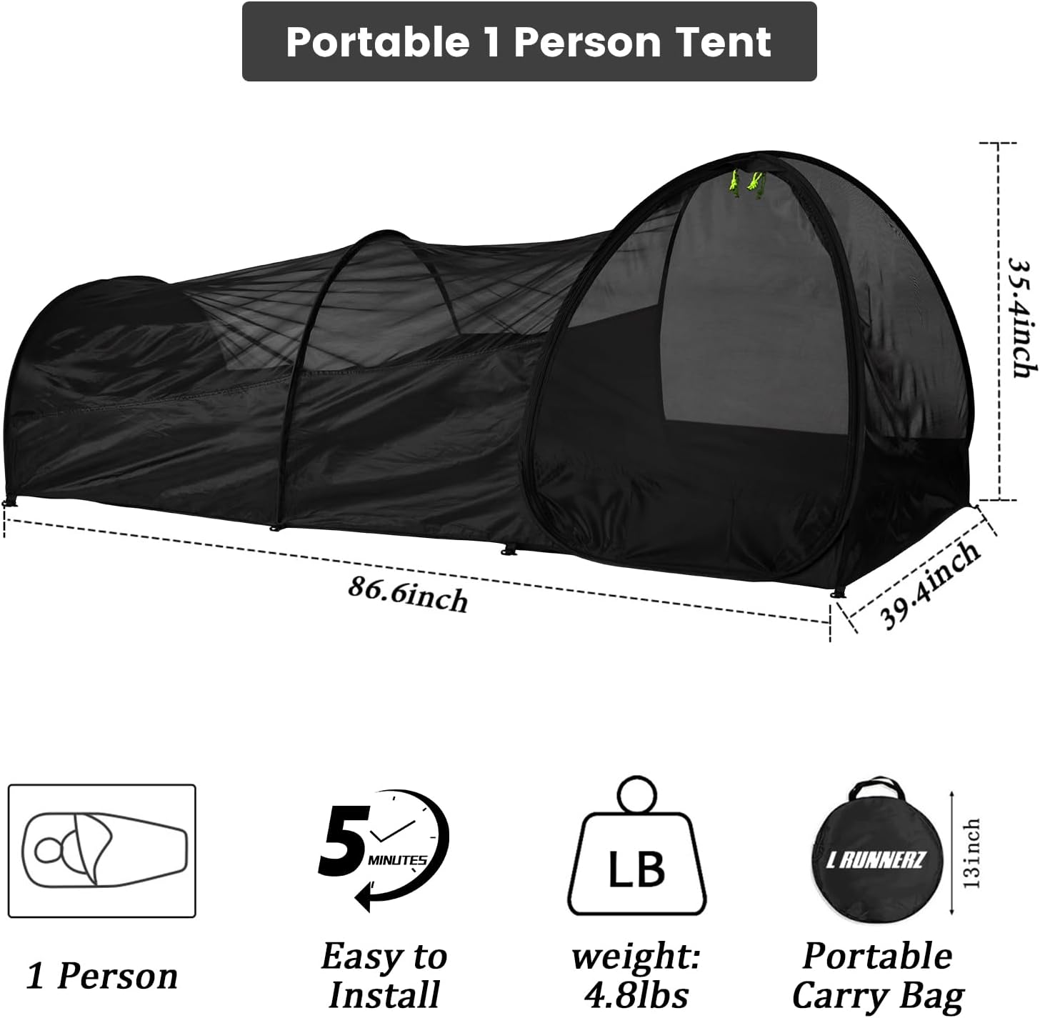 Pop Up Tent with Rainfly - Image 2